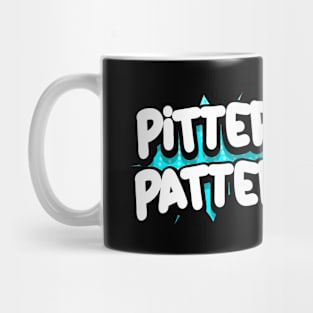 pitter patter Comic book explosion bubble, vector illustration Mug